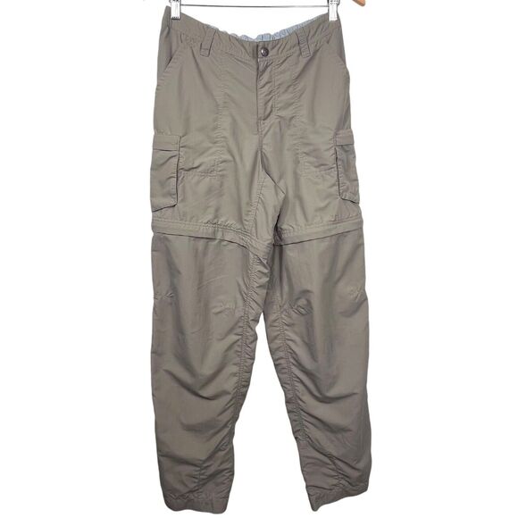 REI Women's Classic Sahara Cargo Pants Size 8 Convertible Shorts Khaki Beige EUC - Picture 1 of 16